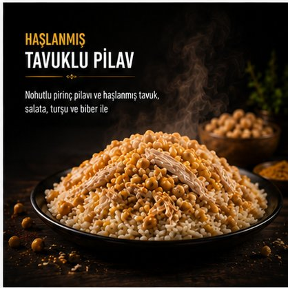 HAŞLANMIŞ TAVUKLU PİLAV
